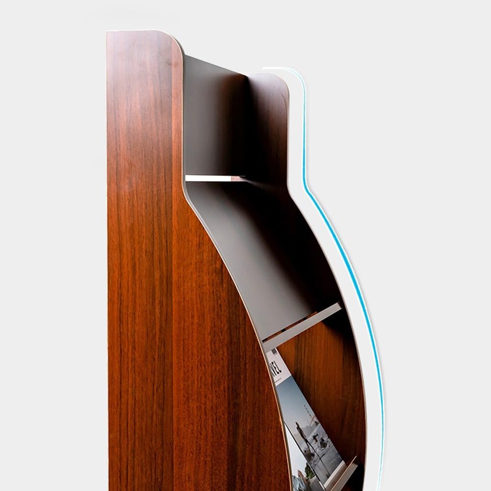 Semplice Porta riviste da Terra, espositore informativo in Legno, Contenitore for pubblicità, Porta giornali da Terra Ufficio(Bianco)