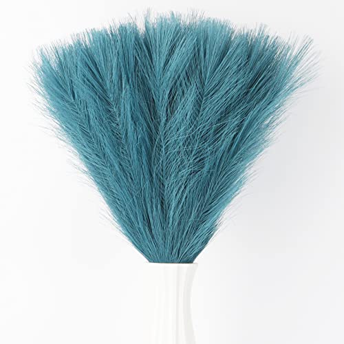 Grekywin Artificial Flowers Pampas Grass 40 Pcs - Blue-Green Fake Plant Silk Fabric Simulation Flowers for Wedding Decoration Centerpieces for Table Bridal Bouquet DIY Floral Arrangement (42cm)