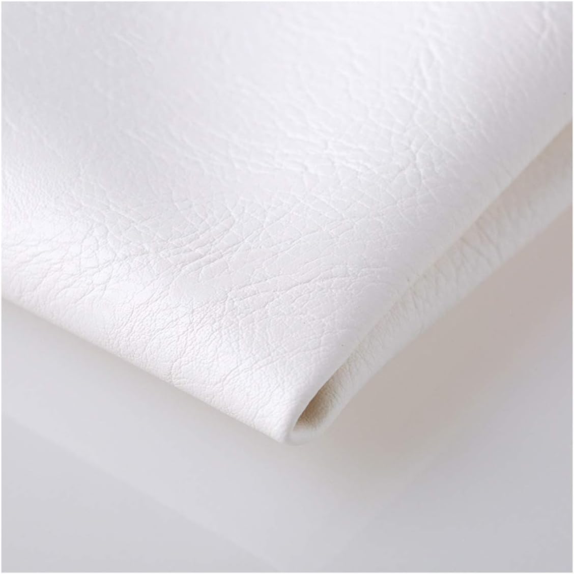 NAKAN Faux Leather Fabric Vintage Texture 140x100cm 55''x39'' PU Leatherette Upholstery Fabric for Sofa Chair Furnishing, DIY Crafts Handbags 1mm Thickness(Color:29 White)