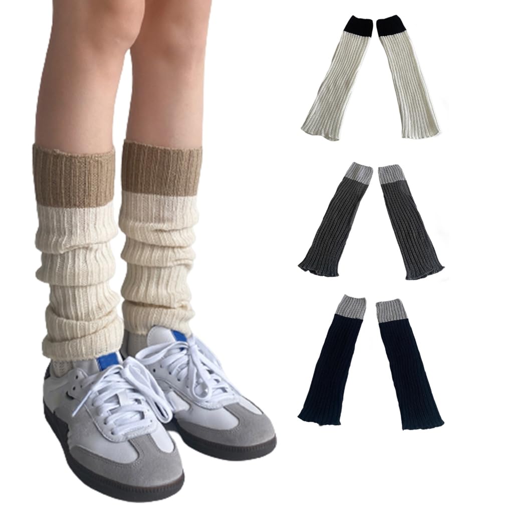 Knit Winter Warm Leg Warmers Long Socks Boot Cuffs Knit Leggings Stockings Knee Warmers Sleeve