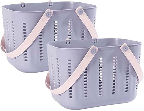 Organizador de silicona para baño, cocina, gimnasio, 11 x 7.5 x 6.7 pulgadas, organizador de baño de plástico con agujeros de drenaje, para baño,