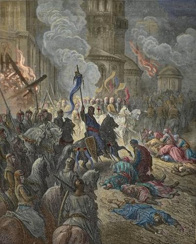 Tableau Gustave Doré Entrée à Constantinople poster vintage 60x90cm