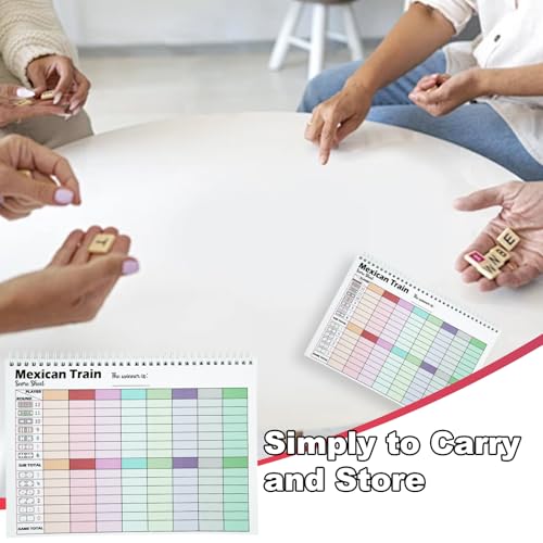 50 Hojas Mexican Train Score Pads para Juego de Domino miniatura 5