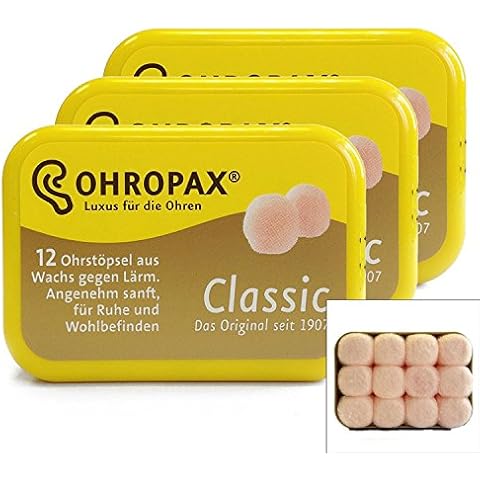 OHROPAX Classic Wax Mouldable Earplugs 3 Packs Cover