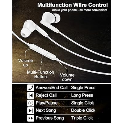 iPhone 17e 17 Headphones Wired USB C Ear Buds for iPhone 17 Pro Max 17pro 16e 16 15 Plus Air Pods, Apple Earbuds Usbc Noise Cancelling Earphones USB-C with Mic Earpods Type C iPods Corded Audifonos