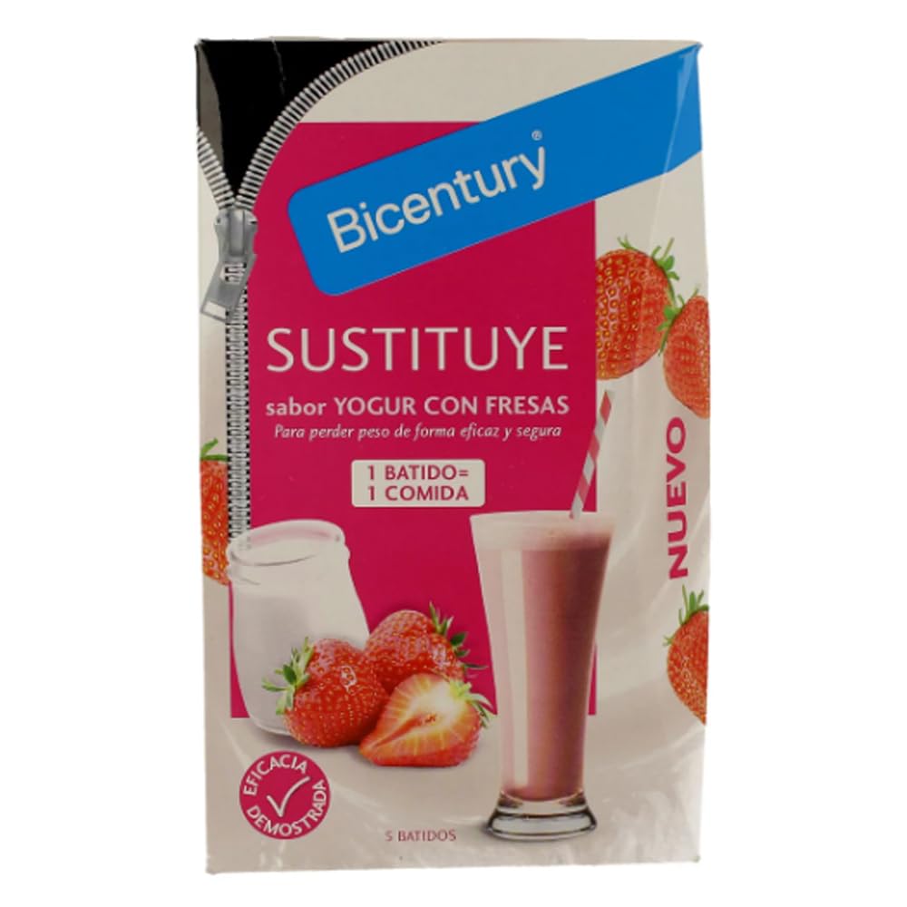Batido con sabor a yogur y fresa como sustituto de comida de 225 g, paquete de 6 unidades.