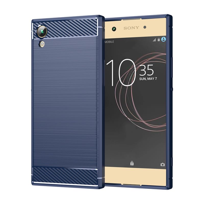 Image of Hybrid Carbon Fiber Back Case for Sony Xperia XA1 (Blue)