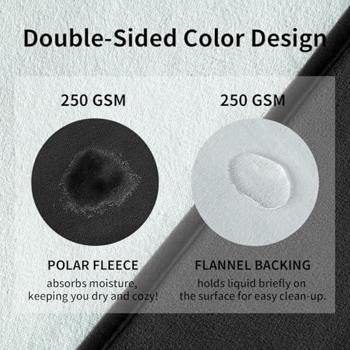 QiyI Reversible Waterproof Blanket for Bed Couch Sofa, 40"x60", Black/Grey by QiyI - Used condition - Image 4