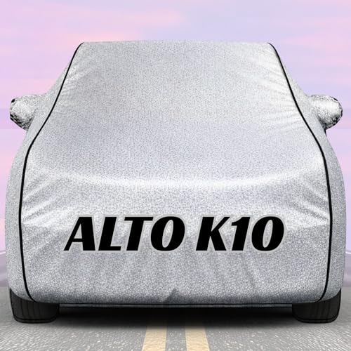 Image of Kings of Cover New Silver 100% Waterproof Alto K10 Car Cover | Polyester Car Body Cover for Rain & Sun | UV Protection, Dustproof, Scratch Resistant, Windproof, Heat Resistant, Custom Fit