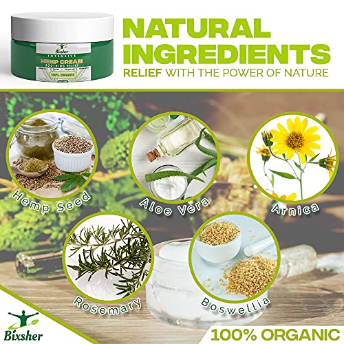 Hemp Cream | Muscle & Joints Soothing Relief Cream | Intensive Natural High Strength Formulation Hemp Extract | MSM, Arnica & Menthol | Discomfort in Feet, Knees, Back, Neck, Shoulders - Image 5