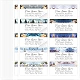 Spiareal 250 Pcs Christmas Address Labels 1 x 2.625 Inch Mailing Label Winter Printable Gift Tags Compatible with Laser and Inkjet Printer