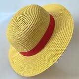 Yofuhope Straw Hat Cospaly Cap Halloween Hats Performance Costume Party Straw hat for Men Women Kids Yellow Strawhats Summer Hat (Yellow)