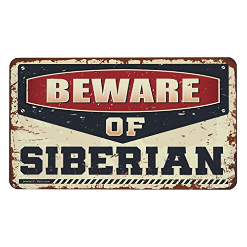 Tapis de souris drôle de bureau Grand tapis de souris imprimé Beware of Siberian