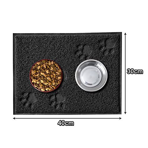 KongJies Futtermatte wasserdicht rutschfest für Hunde und Katzen (schwarz) - Image 3
