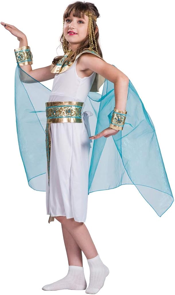 Snailify Disfraz de Cleopatra para niña, disfraz de reina egipcia