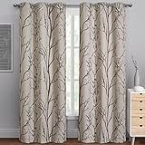 VCNY Home Kingdom Collection | Printed Blackout Microfiber Curtain Panel with Grommets, Modern and Contemporary Style Window Dressing for Home Décor, 40' x 84', Brown/Taupe