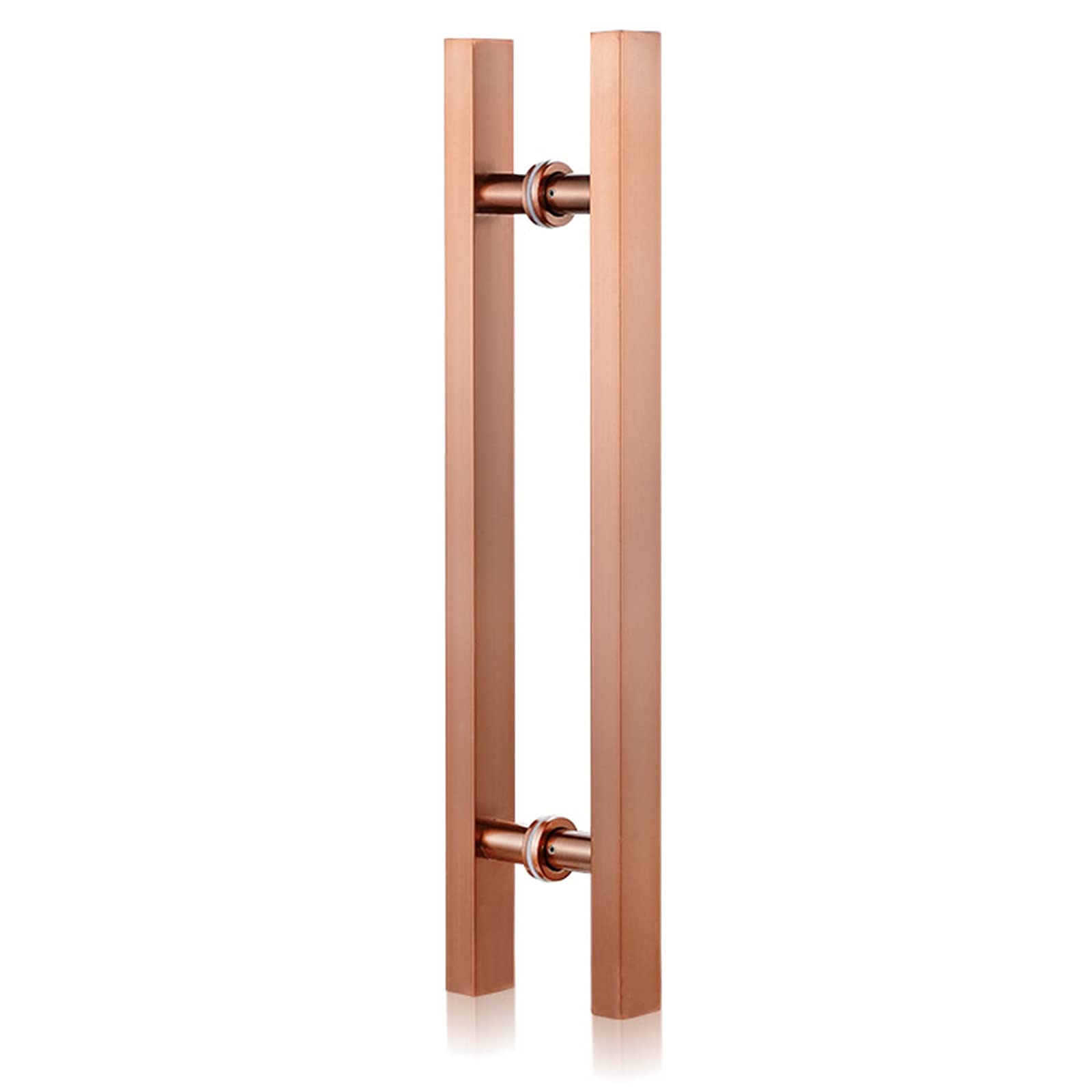 Gthtuhfd Rose Gold Entry Sliding Barn Door Handle,24/31/39/47 Inch Modern Glass Shower Push Pull Door Handle,Interior Exterior Front Door Handle,Square Bars,-80Cm/2.6Ft