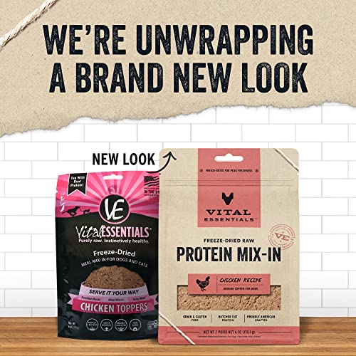 Vital Essentials Freeze Dried Dog Food Toppers Rohes Huhn Ground Topper für Hunde, 6 Unzen – Ansicht 3