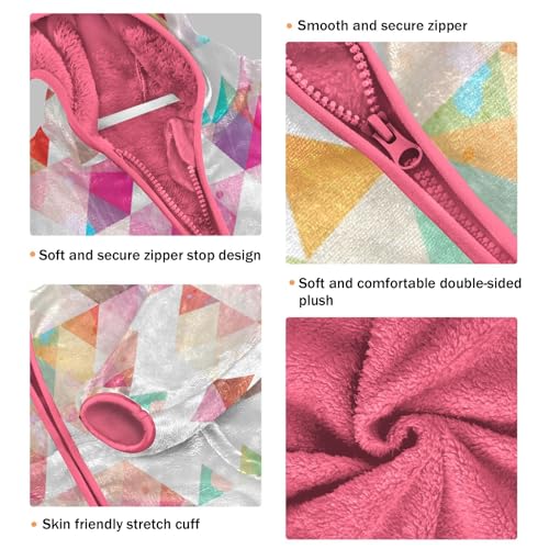 OTVEE Rainbow Triangle Seamless Kids Hoodie Jacket Fall Spring Full Zip Warm Outwear Coat3