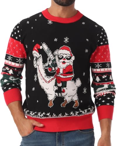 Sailwind Mens Christmas Sweater Ugly Knitted Xmas Sweaters Casual Funny Pullover Knitwear