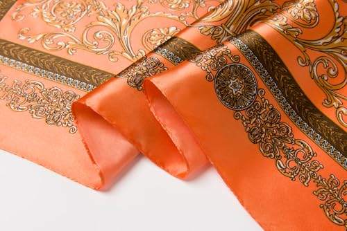 Image of 35 inch Men's Silk Cowboy Scarf - Oversized Western Bandana Neckwear, Large Square Scarf with Gift Packaging