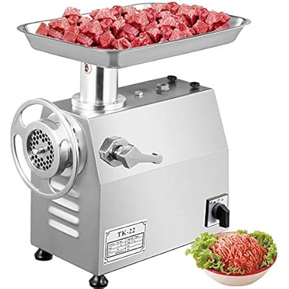 ZZTX Kommerzielle Fleischwolf 850W Elektrische Fleischwolf 218PRM Fleischwolf-Wursthersteller Edelstahl…