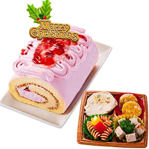 大人気 ご予約承り中 21 コミフデリ クリスマスプレートと苺のxmasロールケーキセット 犬用ディナーセット