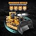 9-Channel Metal RC Bulldozer - Realistic Remote Control Kids Construction Play Toys with Lights and Sound, Track Type Tractor Toys for 3+ Boys, Perfect 2025 Kids Birthday Gift for Ages 3-12+