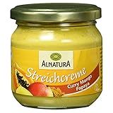 Alnatura Bio Streichcreme Curry-Mango-Papaya, 6er Pack (6 x 180 g)