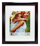 Kiera Grace Lucy Picture Frame, 11 by 14-Inch Matted for 8 by 10-Inch, Dark Brown with Gold Beading