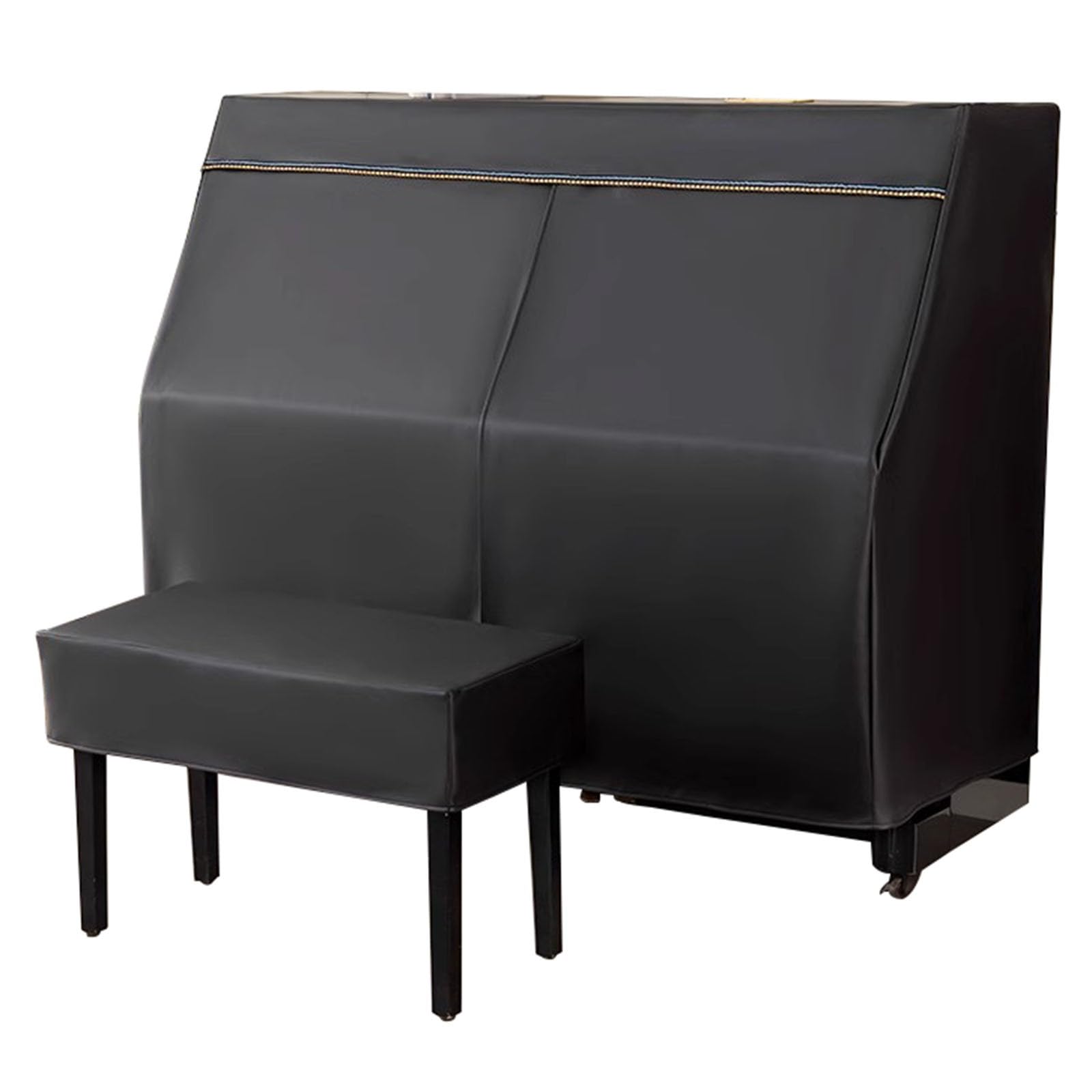Copertura Per Pianoforte Verticale Mavcobo - Tessuto Tecnico Nero, 153x36x115 Cm - Foto 4