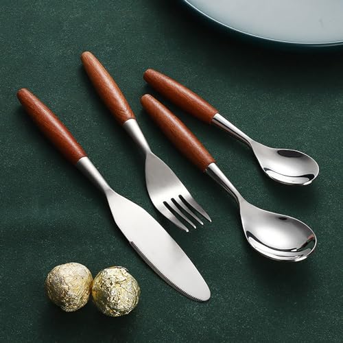 ESSONIO Besteck mit Holzgriff Besteck Set 10 Personen 40-stück Bestecksets Cutlery Set aus Edelstahl 18/8 Spiegelpoliertes Spülmaschinenfest Elegantes Tafelbesteck für Home Weihnachten-Essentials 4 ESSONIO Besteck mit Holzgriff Besteck Set 10 Personen 40-stück Bestecksets Cutlery Set aus Edelstahl 18/8 Spiegelpoliertes Spülmaschinenfest Elegantes Tafelbesteck für Home Weihnachten-Essentials