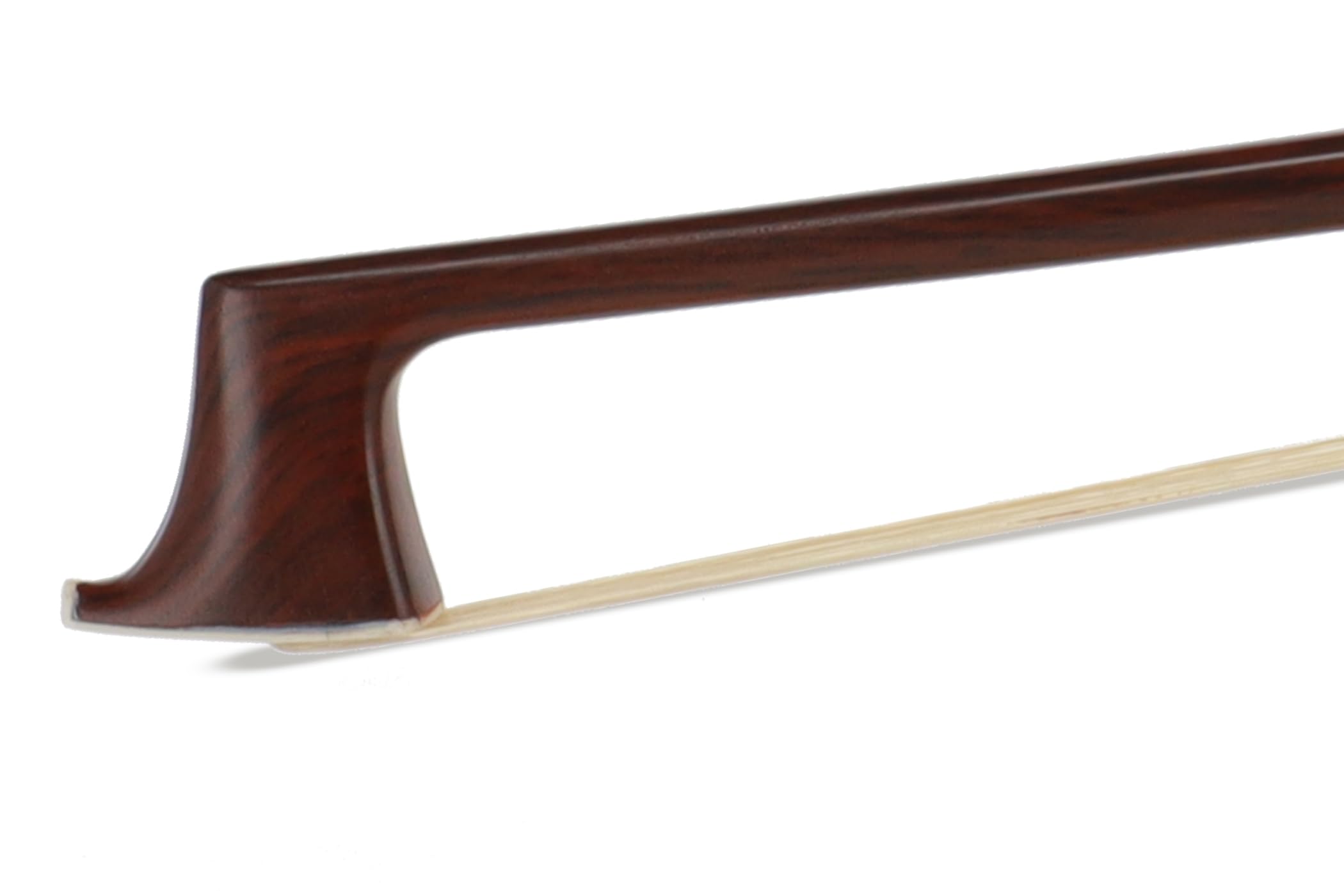 GEWA Viola Bow Carbon Student 4/4 - Wood Look Dark Brown - Ebony Frog - Natural Hair, Brown wood look - Image 2