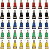 [Industrial Grade] 4mm Banana Socket Panel Mount 40Pcs, 600V 32A High Current Insulated Binding Post Connector for Electrical Test Bench/Audio/PCB (Durable Housing) (Five Colors ×40Pcs)