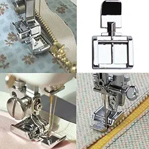 HONEYSEW 7306 Zipper Foot 2 Sides for Sewing Machine Brother Janome Singer Juki Snap-on Models 76252