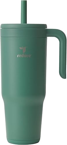 Miniatura 16 de REDUCE Chiller - Vaso térmico aislado al vacío de 40 onzas con pajita de silicona a prueba de derrames, tapa de Tritán sostenible con marcadores de