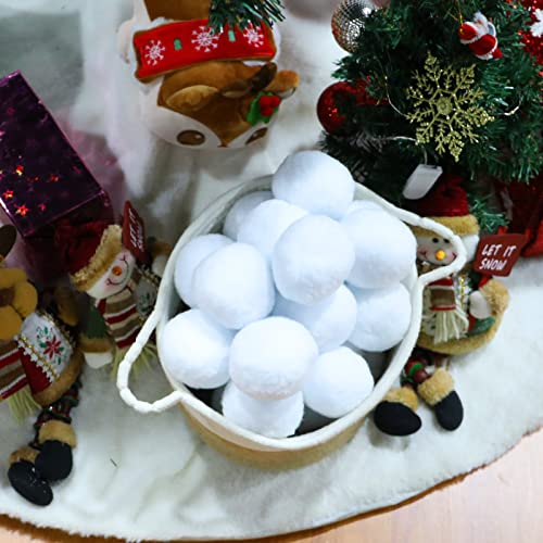 Chaomic 20 Packs Snowballs For Kids Indoor,Fake Snowballs Artificial Snowballs Winter Xmas Decoration Indoor Plush Snowballs For Kids #TOP3