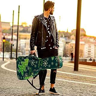 Housse de guitare en tissu Oxford imperméable avec bandoulière réglable Motif bonhomme de neige et sapin de Noël - Les Beatles, Paul McCartney, John Lennon, RIngo Starr, George Harrison Housse de guitare en tissu Oxford imperméable avec bandoulière réglable Motif bonhomme de neige et sapin de Noël – Image 6