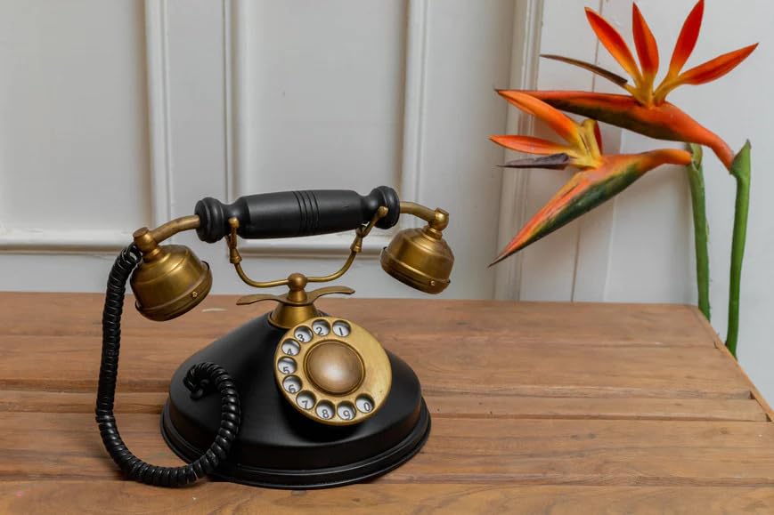 Vintage Decorative Telephone Made by Brass Antique Look Telephone Model. Made Showpiece (Non Working) Desk Decor Item. Designer Product from Brass and Wood (B0CZPMT529) Amazon Price History, Amazon Price Tracker