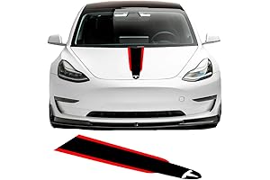 Tesla Model 3 Hood Stripe Decal: Blackout Trailsport Vinyl Decal