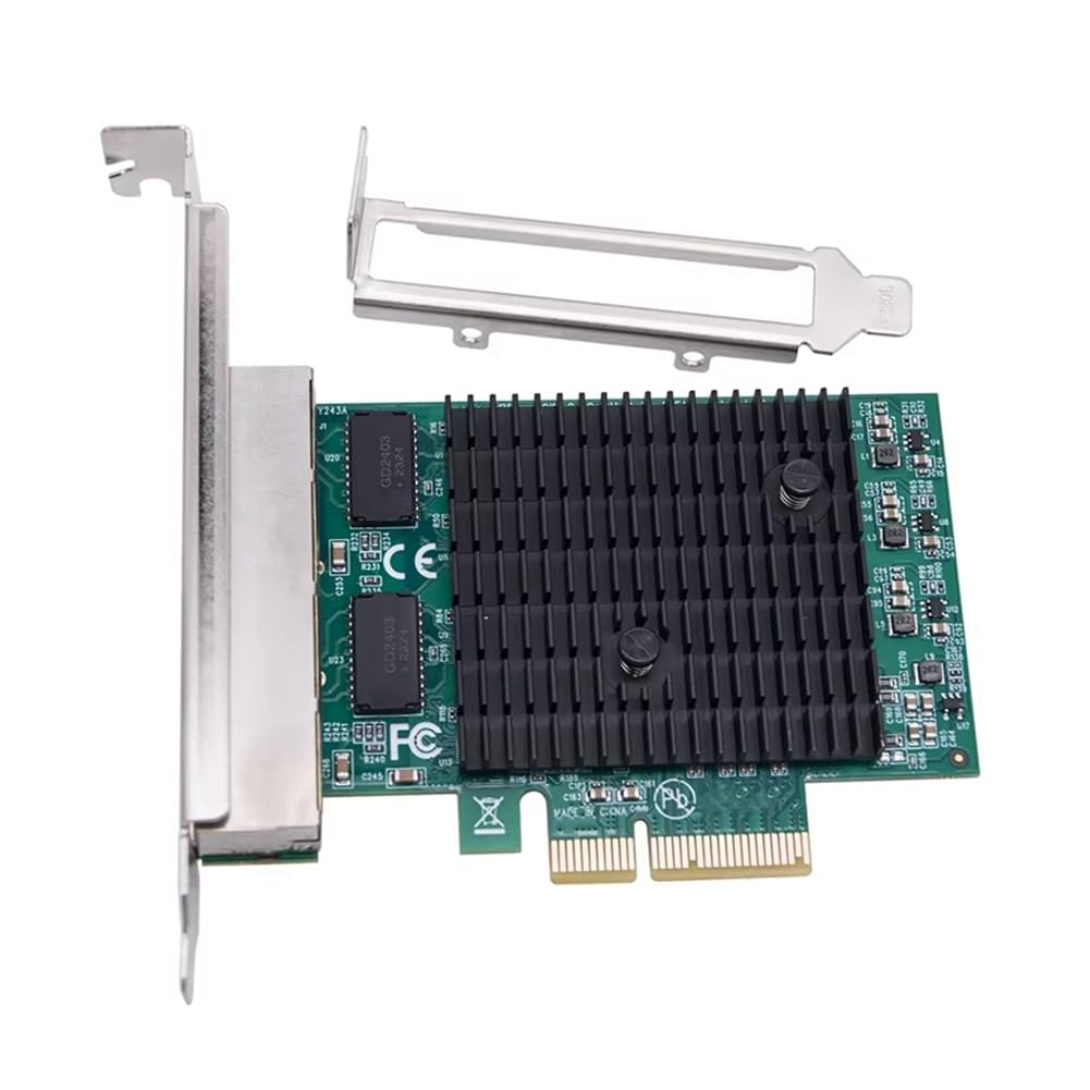 Adattatore Gigabit Ethernet 2.5G Scheda di Rete PCIE 4 Porte RJ45, PCI Express X4, Chip RTL8125BG per PC Desktop
