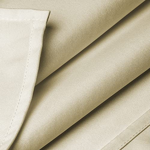 Lann's Linens - 90" X 132" Premium Tablecloth For Wedding/Banquet/Restaurant - Rectangular Polyester Fabric Table Cloth - Beige #TOP3