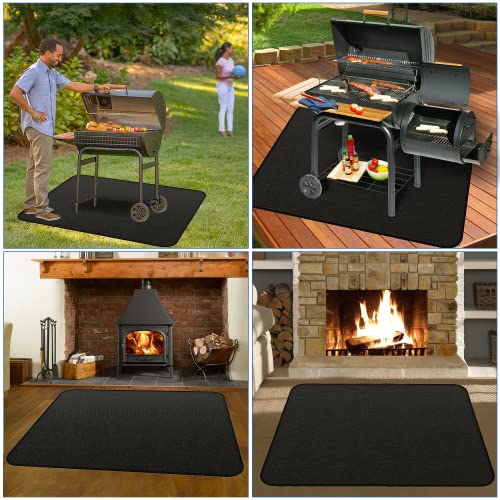 image for BAIPOK Large Under Grill Mats for Outdoor Grill, 65×38 inches Firepro