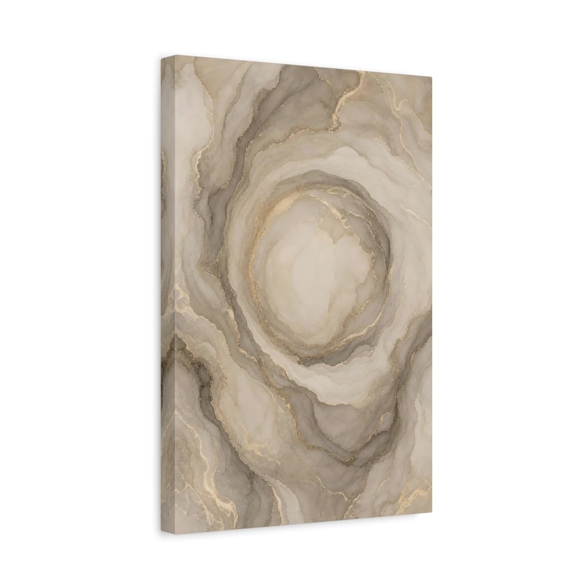 Tableau abstrait or pour habiller un mur vide au-dessus de la cheminée - 8