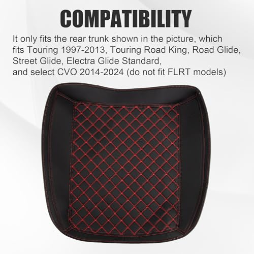 PSLER Tapete para Maletero Tour Pack Razor para Touring Road Glide Street 1997-2026 | Cuero PU, para espacio trasero de maletero de motocicleta, protege contra rayones y suciedad, tapete impermeable miniatura 3