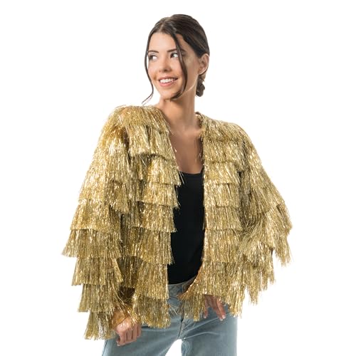 Chaqueta festival mujer con flecos brillantes Chaks para destacar en carnaval
