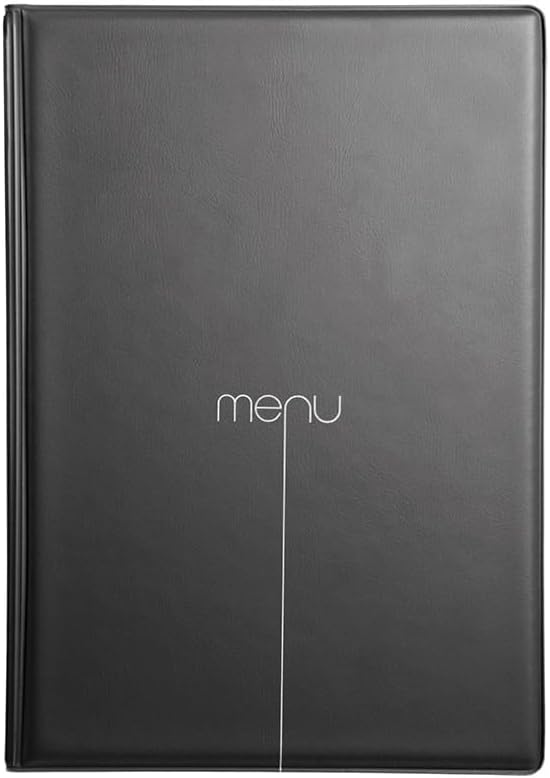 Restaurant Menu Covers, A4, Black, Pack of 10