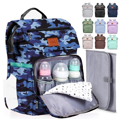 Image of PILLANI Baby Diaper Bag Backpack - Baby Bag for Boys & Girls - Diaper Backpack - Large Travel Diaper Bags w/Changing Pad - Baby Registry Search & Baby Shower Gifts - Newborn Baby Essentials Must Haves