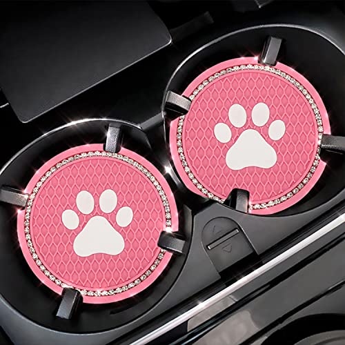 4 posavasos de silicona para coche 2.75" rojo miniatura 3