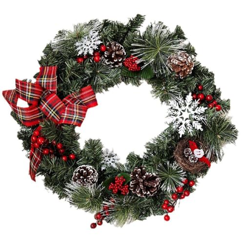 Kznifmk Decoración Navideña con Forma de de Nieve, Piña, Lazo, Simulación, Decoración para Fiestas Navideñas, Colgante